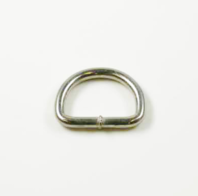 D-Ring 16 mm geschweisst Eisen vernickelt